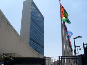 Das UN Hauptgebäude in New York